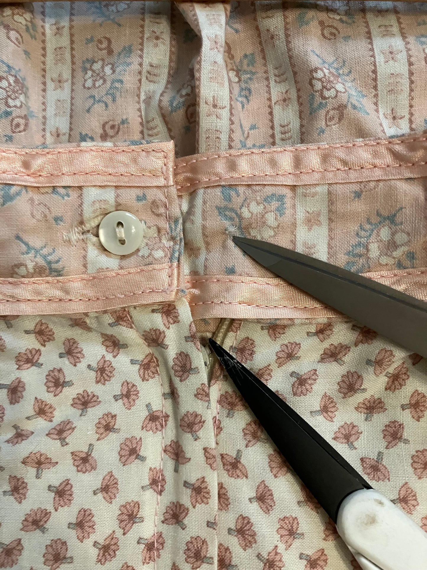 70's Vintage Gunne Sax Jessica's Gunnies Pink White Calico Coquette Prairie Midi Skirt 9