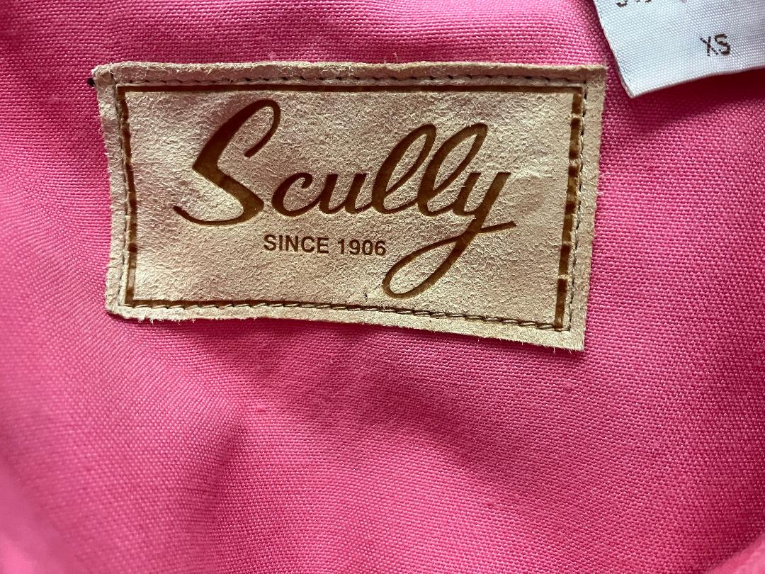 Y2K Vintage Scully Rockabilly Style Guitars Cars Music Notes Pink Pearl Snap Blouse XS