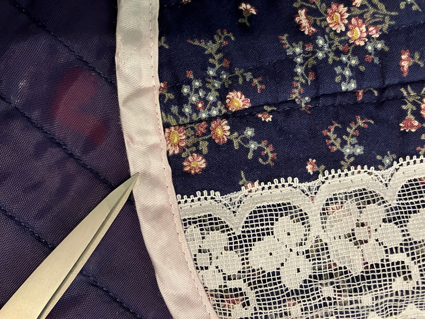 70's Vintage Gunne Sax Jessica's Gunnies Blue Pink White Calico Quilted Crop Bolero Jacket