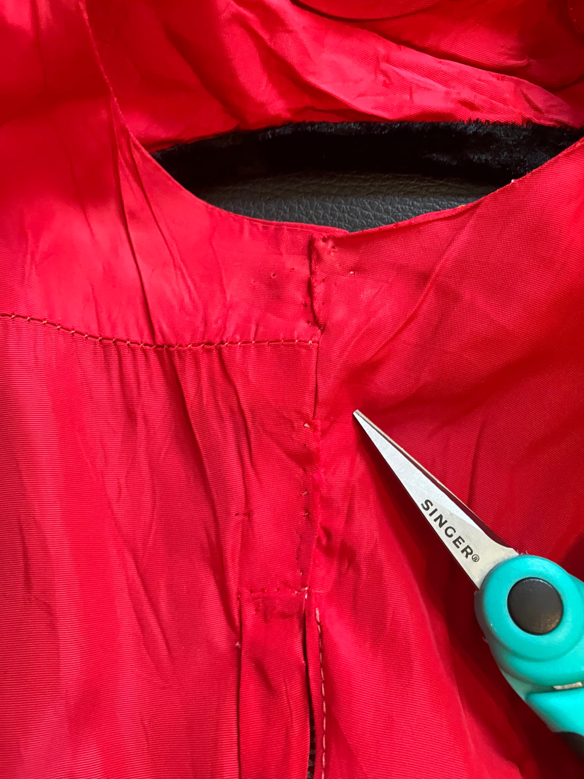 50's Vintage Jonathan Logan Red Black Patio Saloon Girl Tea Swing Midi Dress *FLAWS