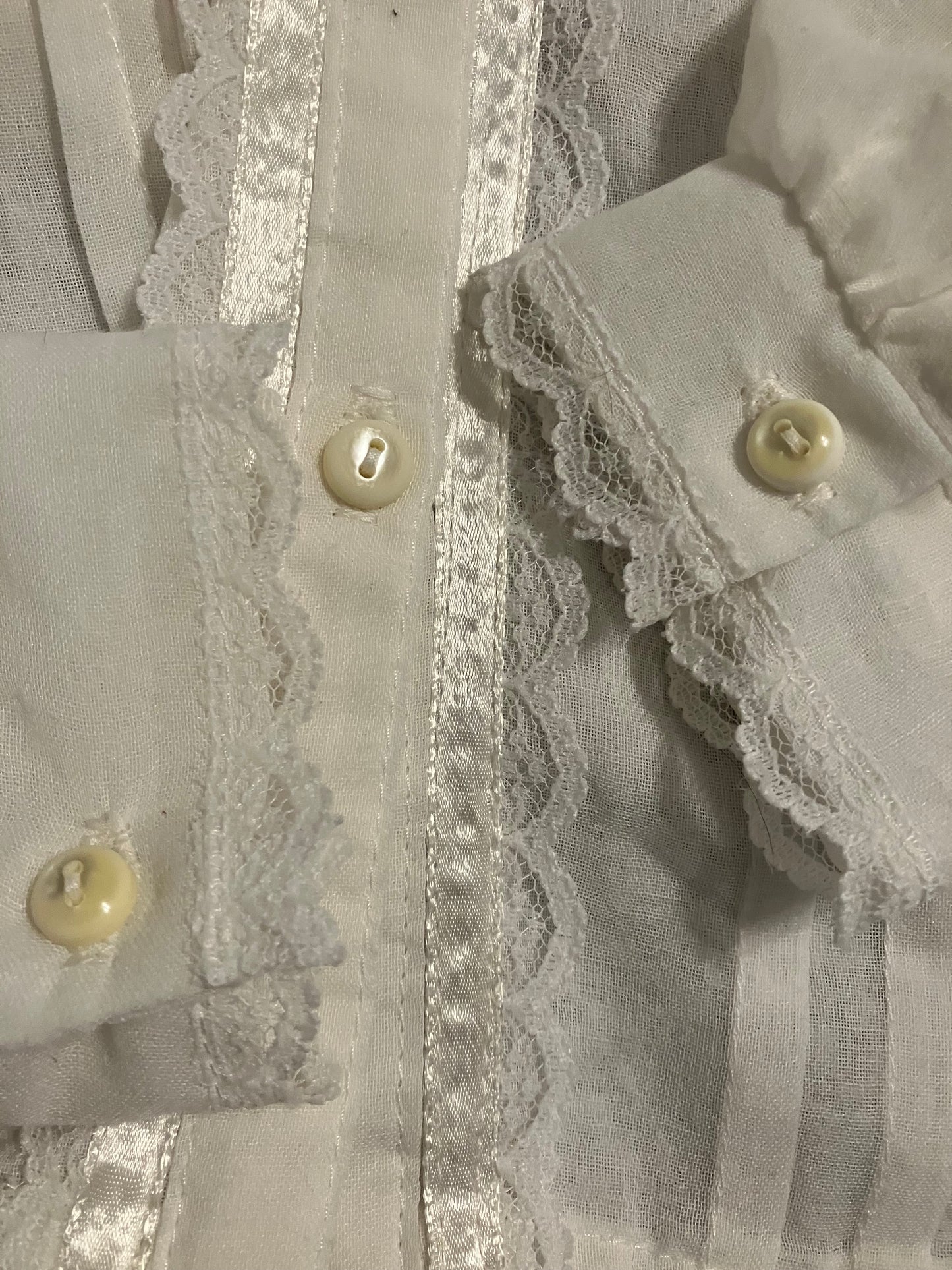 70's Vintage Gunne Sax Jessica's Gunnies Prairie Edwardian Victorian White Blouse Shirt