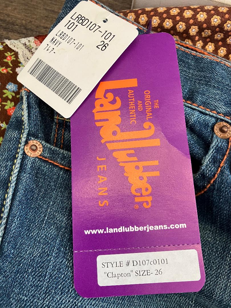 70's Vintage Landlubber Blue Denim Jeans Deadstock With Tags