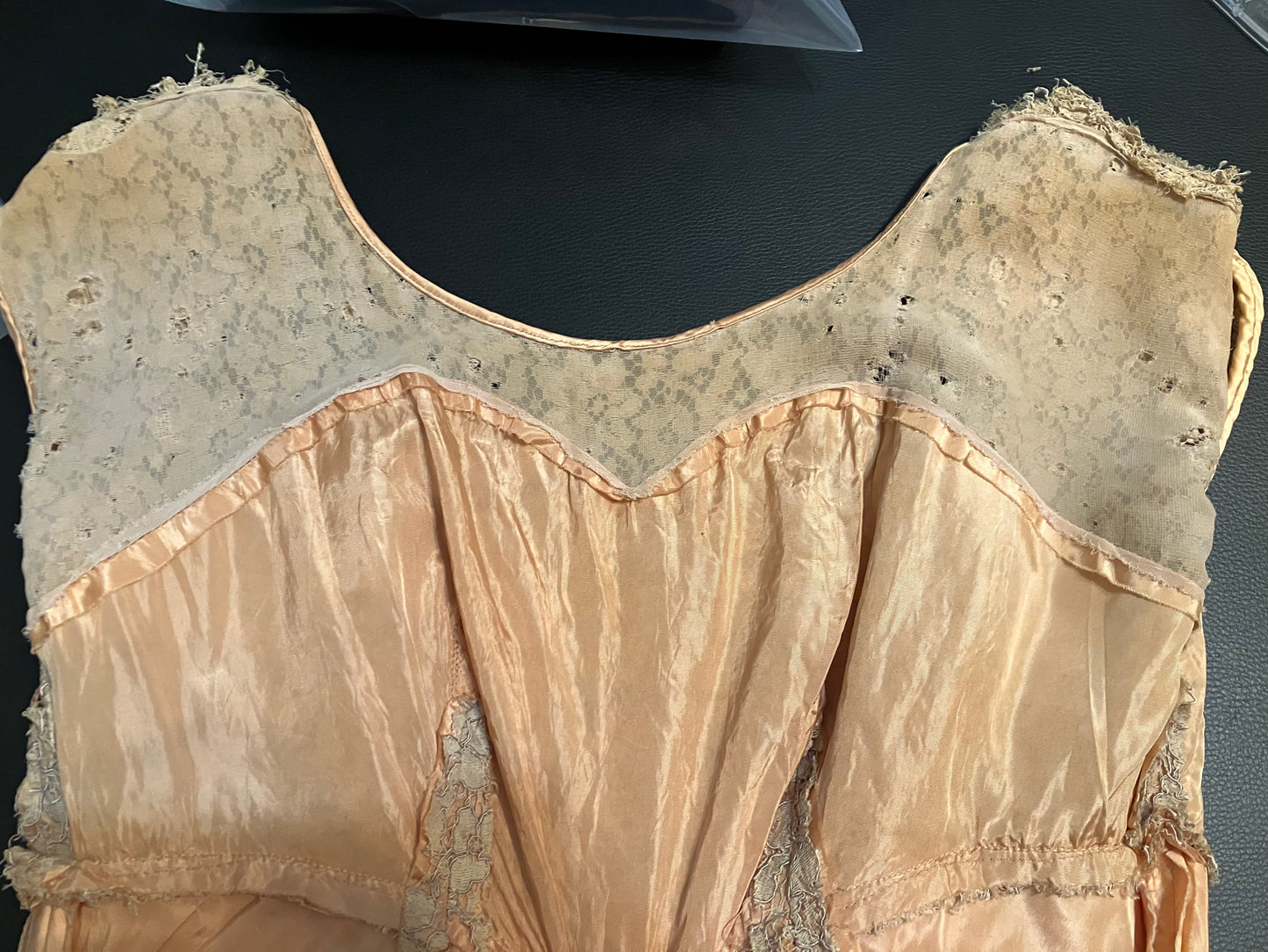 50's Vintage Gold Brown Peach Lace Cocktail Party Dapper Tea Midi Dress