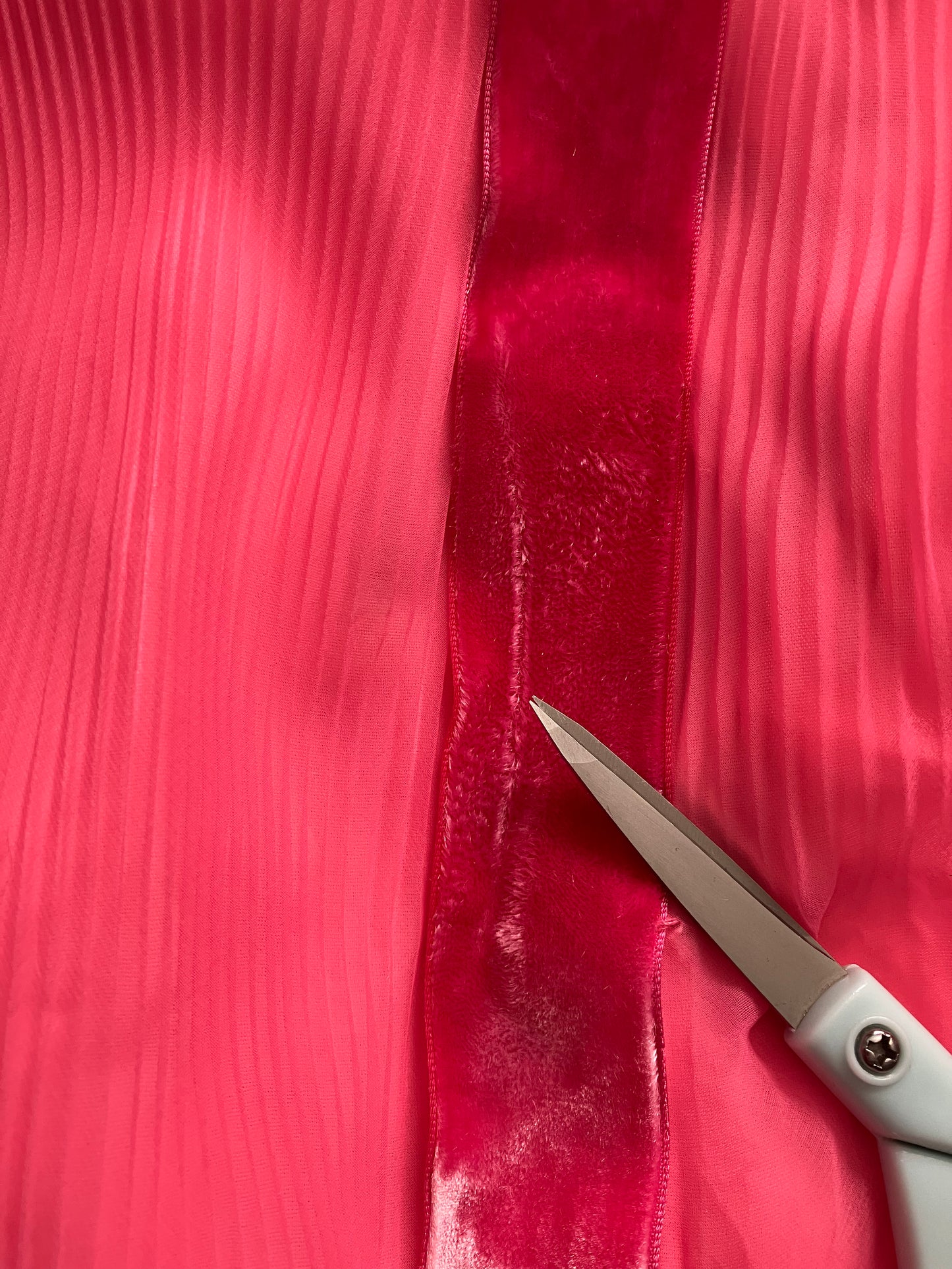60's Vintage Miss Elliette Hot Pink Chiffon Mod Go Go Mini Cocktail Party Dress *FLAWS