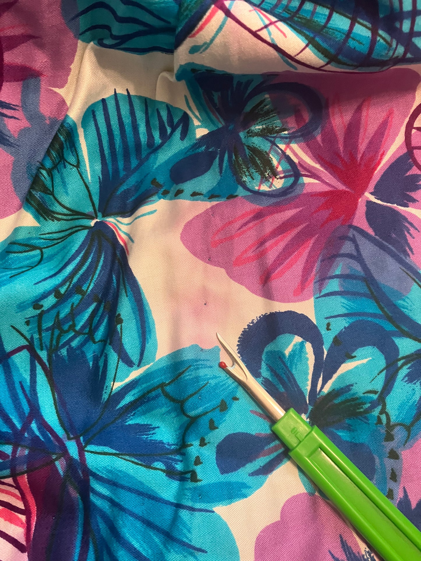 60's Vintage Malia Honolulu Hawaii Pin Up Strapless Rockabilly Bombshell Blue Purple Butterfly Hawaiian Sundress Mini Dress