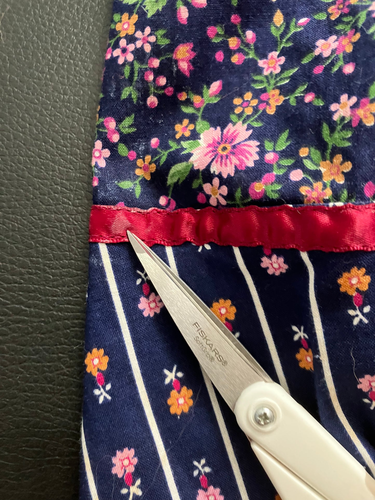 70's Vintage Gunne Sax Blue White Red Pink Green Calico Prairie Midi Dress 11 *Flaws