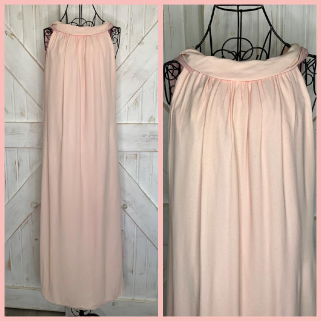 60's Vintage Pink Mod Hostess Goddess Cocktail Party Midi Dress *FLAWS