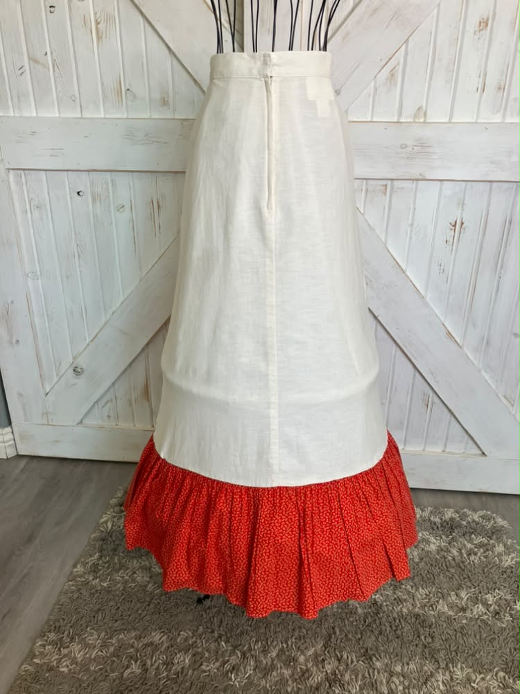 70's Vintage Gunne Sax Jessica's Gunnies Red Green Tartan Plaid Calico 2 Piece Set Prairie Maxi Skirt 11