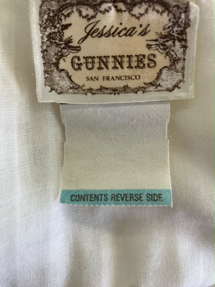 70's Vintage Gunne Sax Jessica's Gunnies White Lace Prairie Sweetheart Blouse Shirt Top