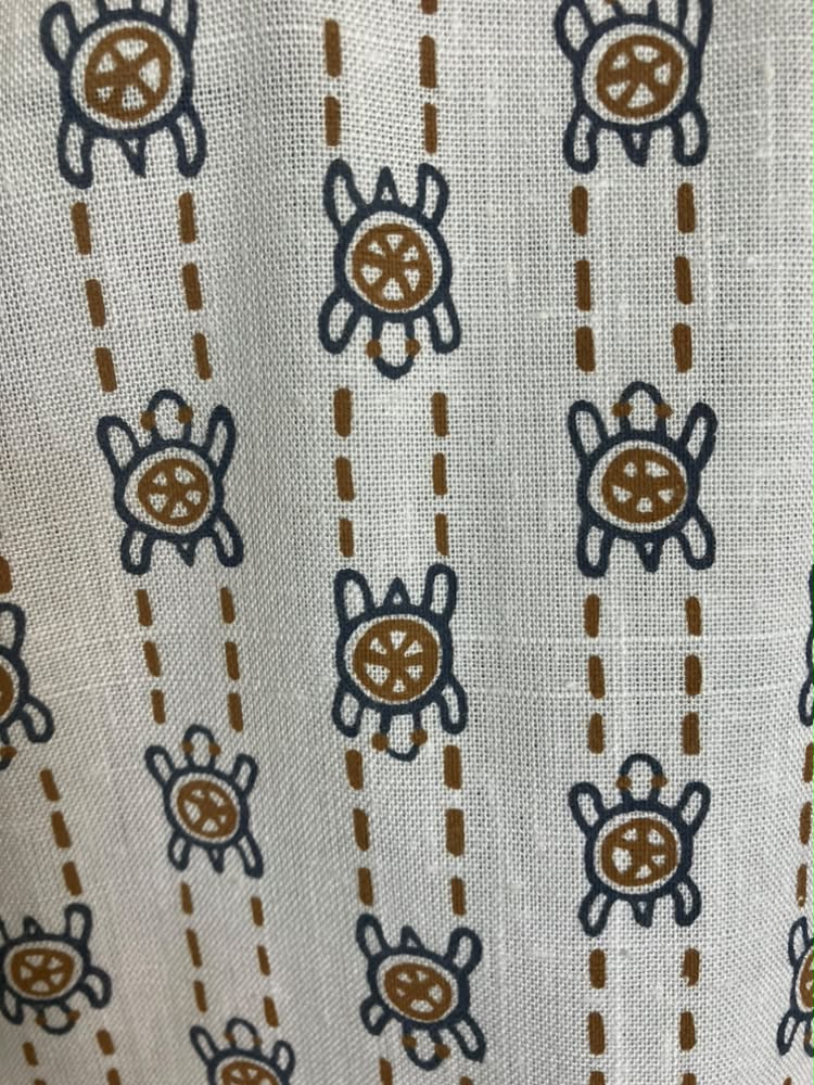 70's Vintage The Vested Gentress White Brown Blue Turtle Novelty Print Mod Mini Dress