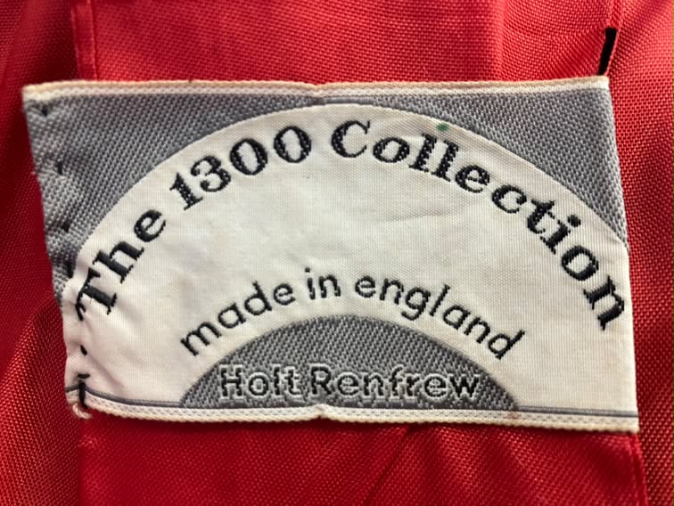 70's Vintage The 1300 Collection Holt Renfrew Penny Lane Mod Go Go Red Gray Yellow Plaid Wool Pea Coat Jacket