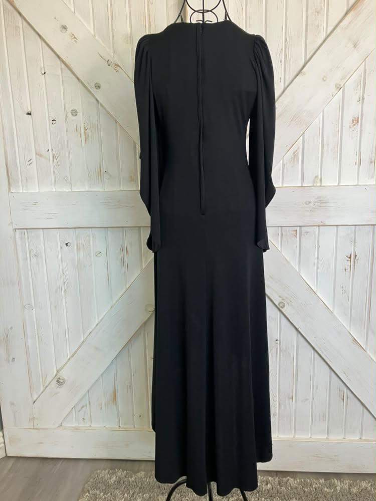 70's Vintage Young Innocent Edwardian Arpeja Angel Bell Sleeve Witchy Woman Disco Maxi Dress