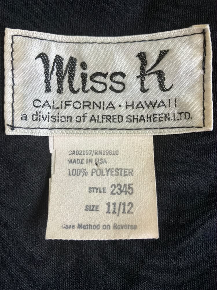 70's Vintage Miss K for Alfred Shaheen Hawaiian Black Witchy Woman Bohemian Stevie Bell Angel Aleeve Maxi Dress