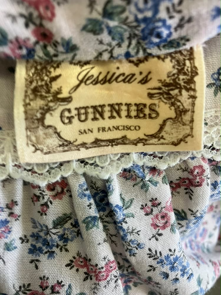 70's Vintage Gunne Sax Jessica's Gunnies Lavender Purple Pink Blue Calico Prairie Midi Skirt