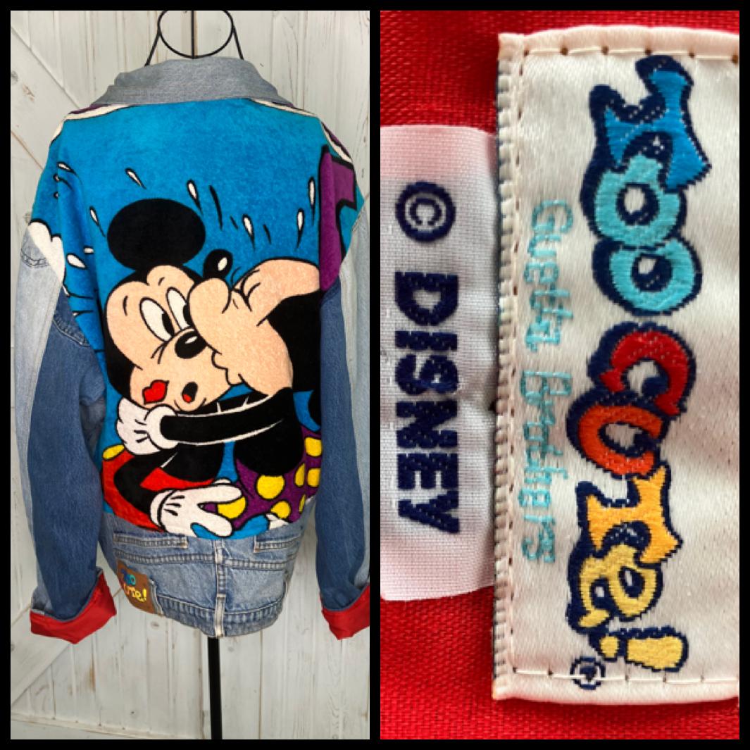 90's Vintage Mommy Adult & Me Kid Tween Guetta Brothers x Disney Too Cute Jean Bomber Terry Jean Jackets Set of 2