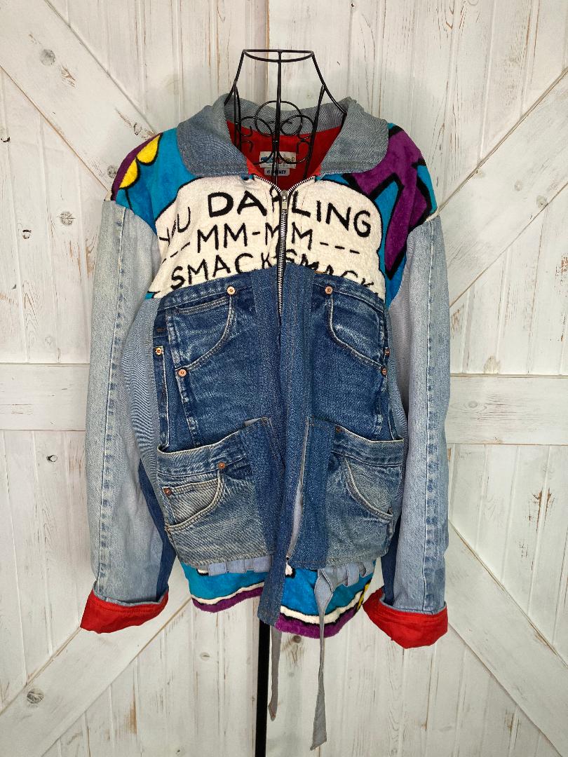 90's Vintage Mommy Adult & Me Kid Tween Guetta Brothers x Disney Too Cute Jean Bomber Terry Jean Jackets Set of 2