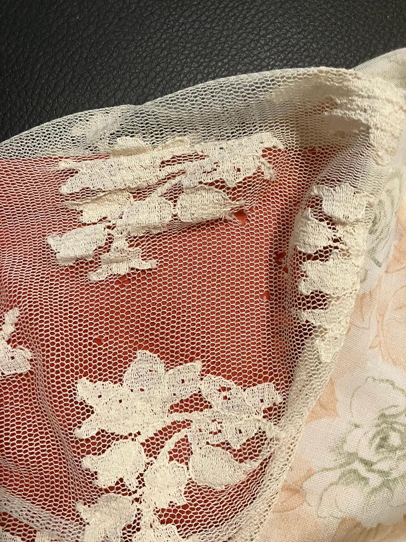 70's Vintage White Green Peach Floral Gunne Sax STYLE Prairie Angel Bell Sleeve Stevie Boho Maxi Dress *WOUNDED BIRD