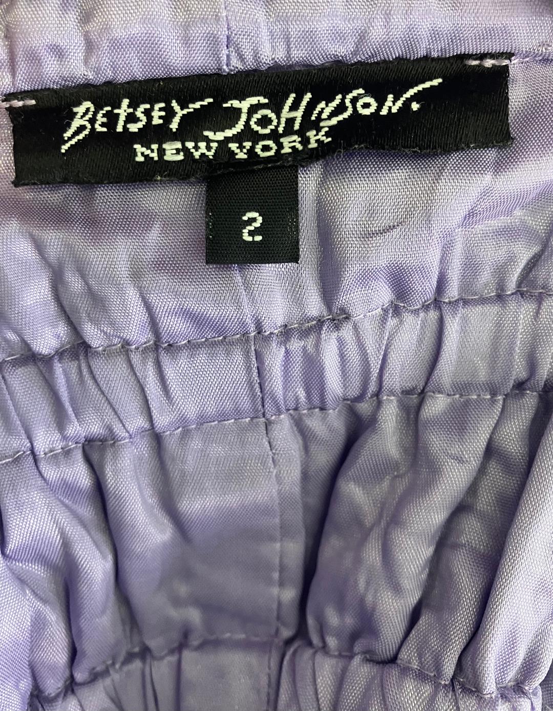 90's Vintage Betsy Johnson Purple Beige Lace Halter Retro New Wave Tank Top Blouse