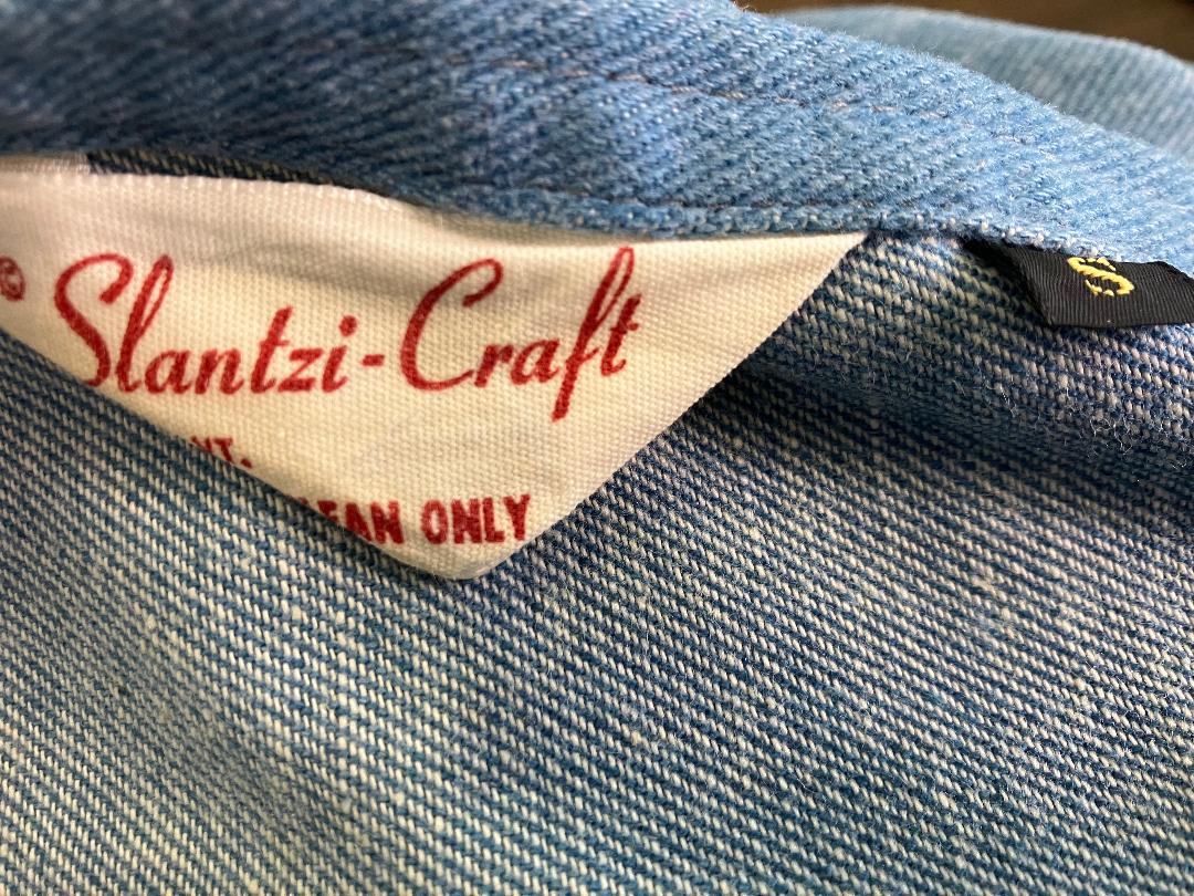 80's Vintage Denim Blue Jean Nautical Rainbow Crewel Sailboat Wrap Sundress Midi Dress