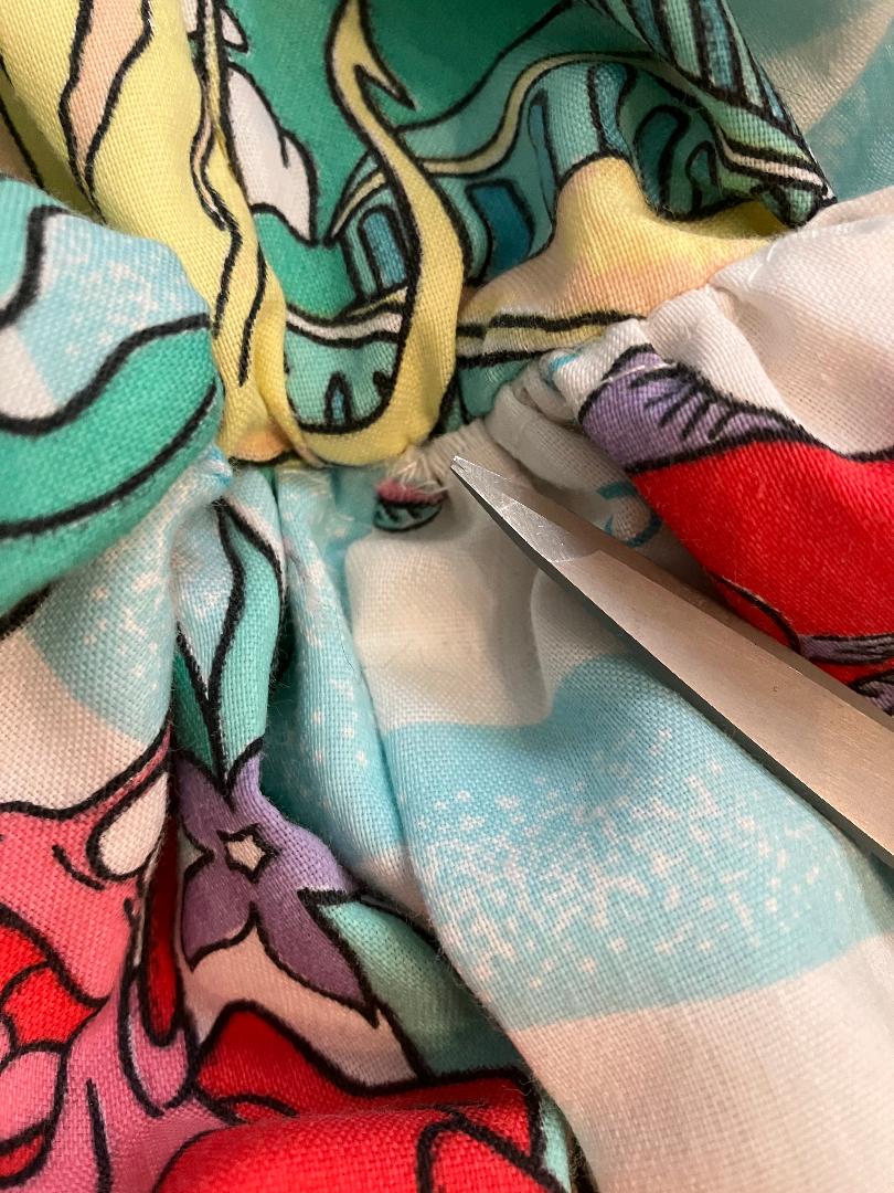 Upcycled Vintage Little Mermaid Ariel Under the Sea Bed Sheet Mini Sundress Dress