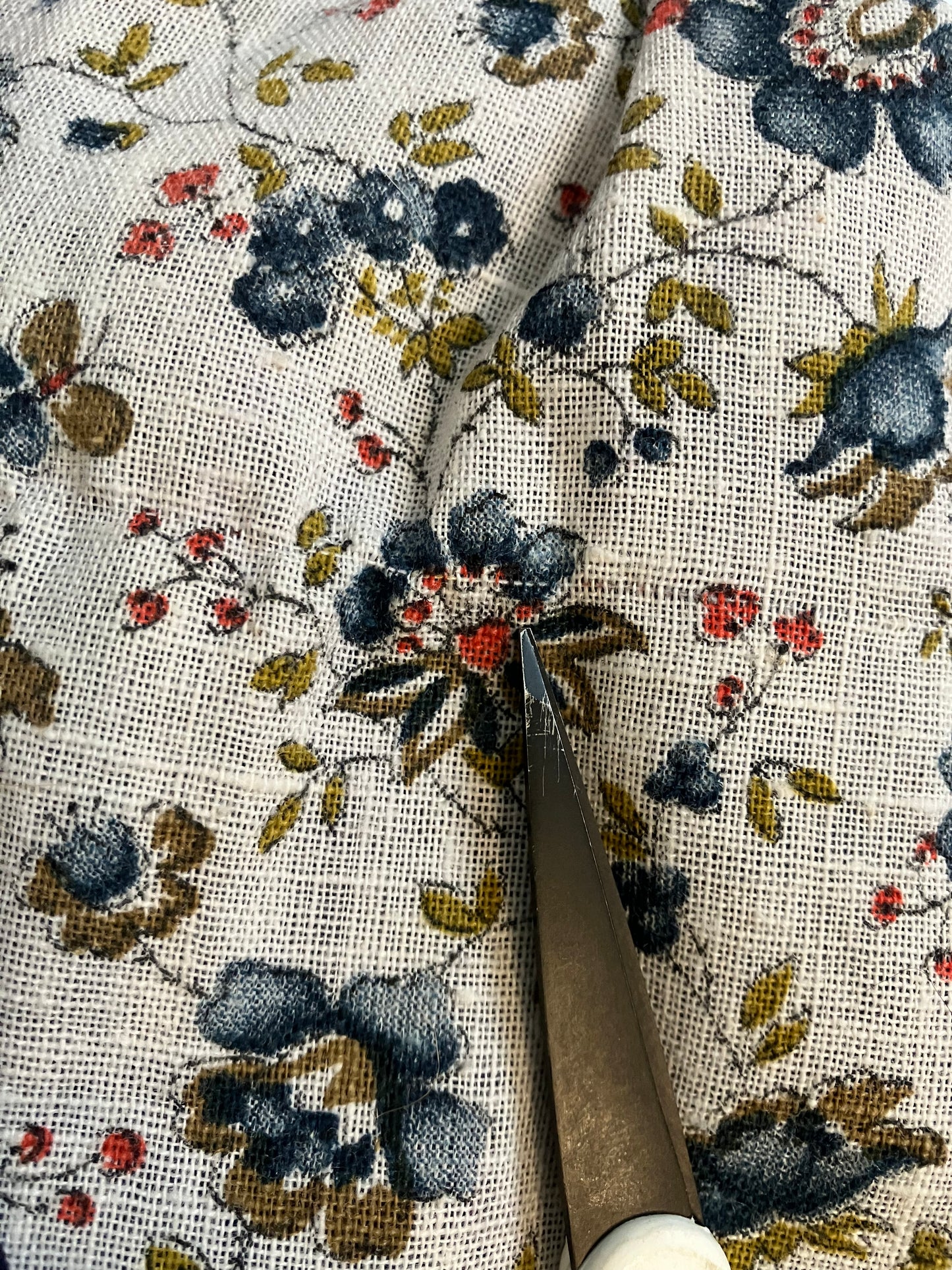 70's Vintage Gunne Sax Black Label Blue Butterfly Calico Prairie Corset Midi Dress 13 *HEMMED