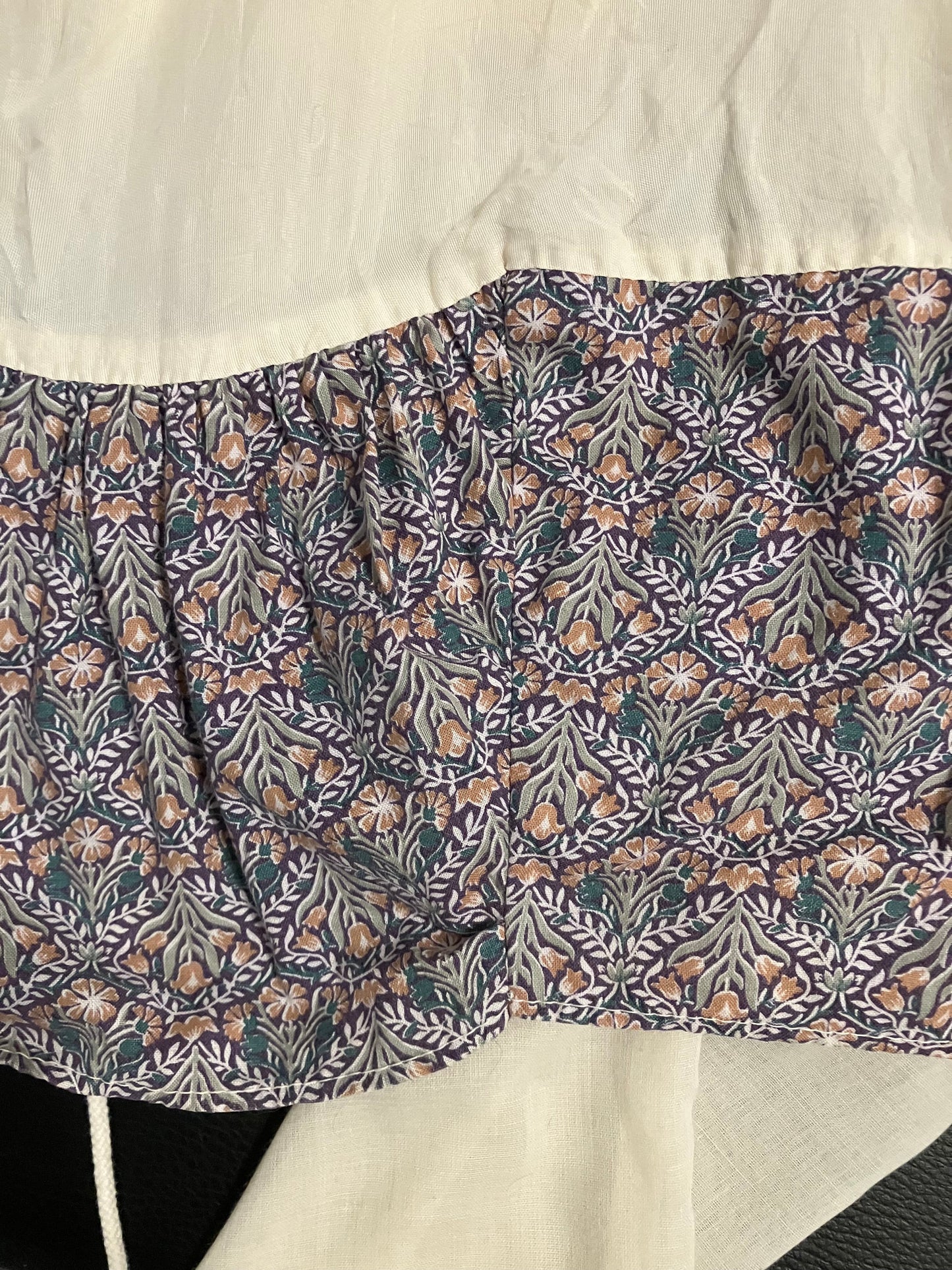 70's Vintage Gunne Sax Purple Pink Green Tulip Calico William Morris Corset Prairie Midi Dress