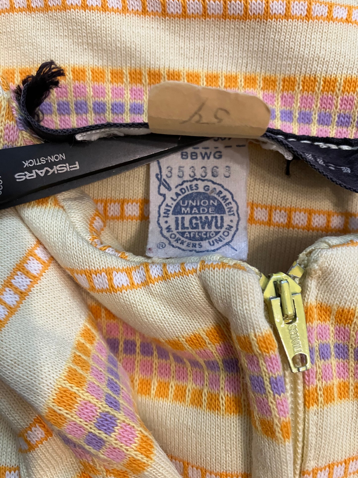 60's Vintage Paraphernalia Youthquake Betsey Johnson Yellow Pink Purple Stripe Romper Mini Jumper Playsuit RARE *FLAWS