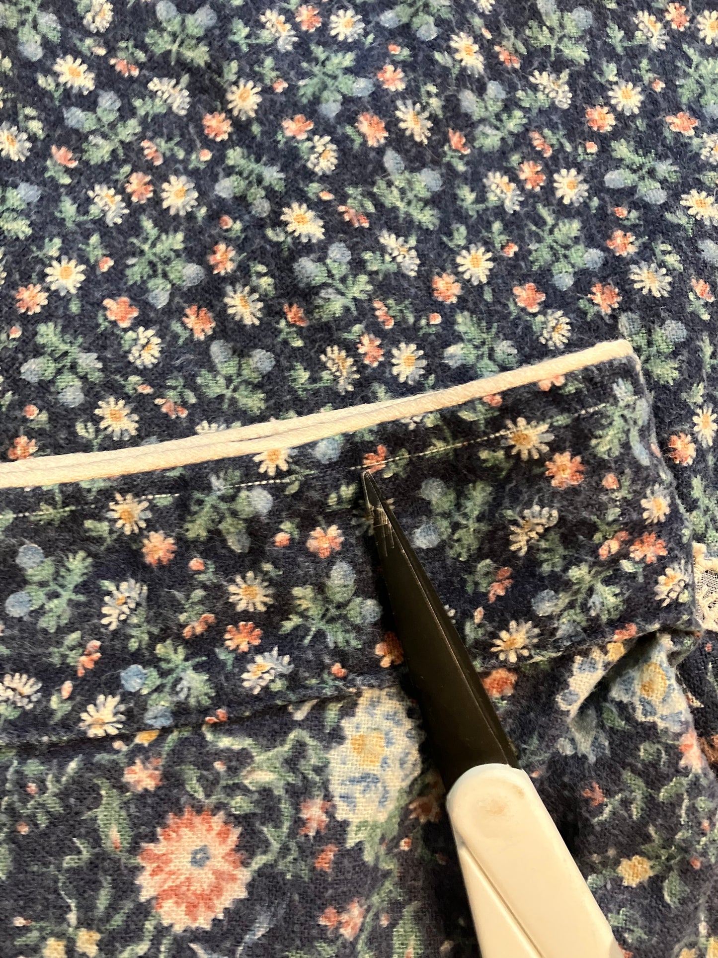 70's Vintage Gunne Sax Jessica's Gunnies Blue Bird Print Calico Prairie Midi Set + Quilted Jacket Set 13