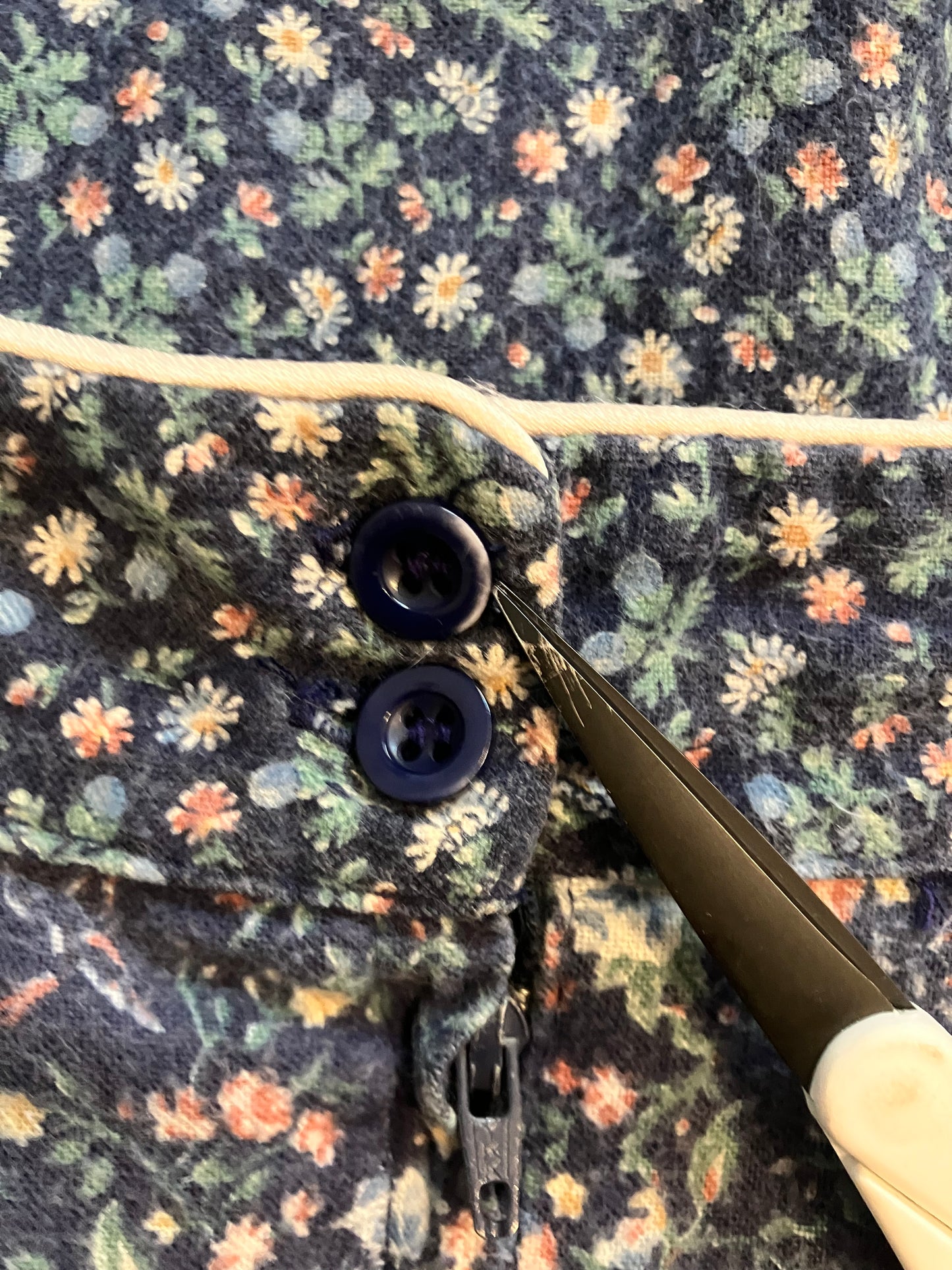 70's Vintage Gunne Sax Jessica's Gunnies Blue Bird Print Calico Prairie Midi Set + Quilted Jacket Set 13