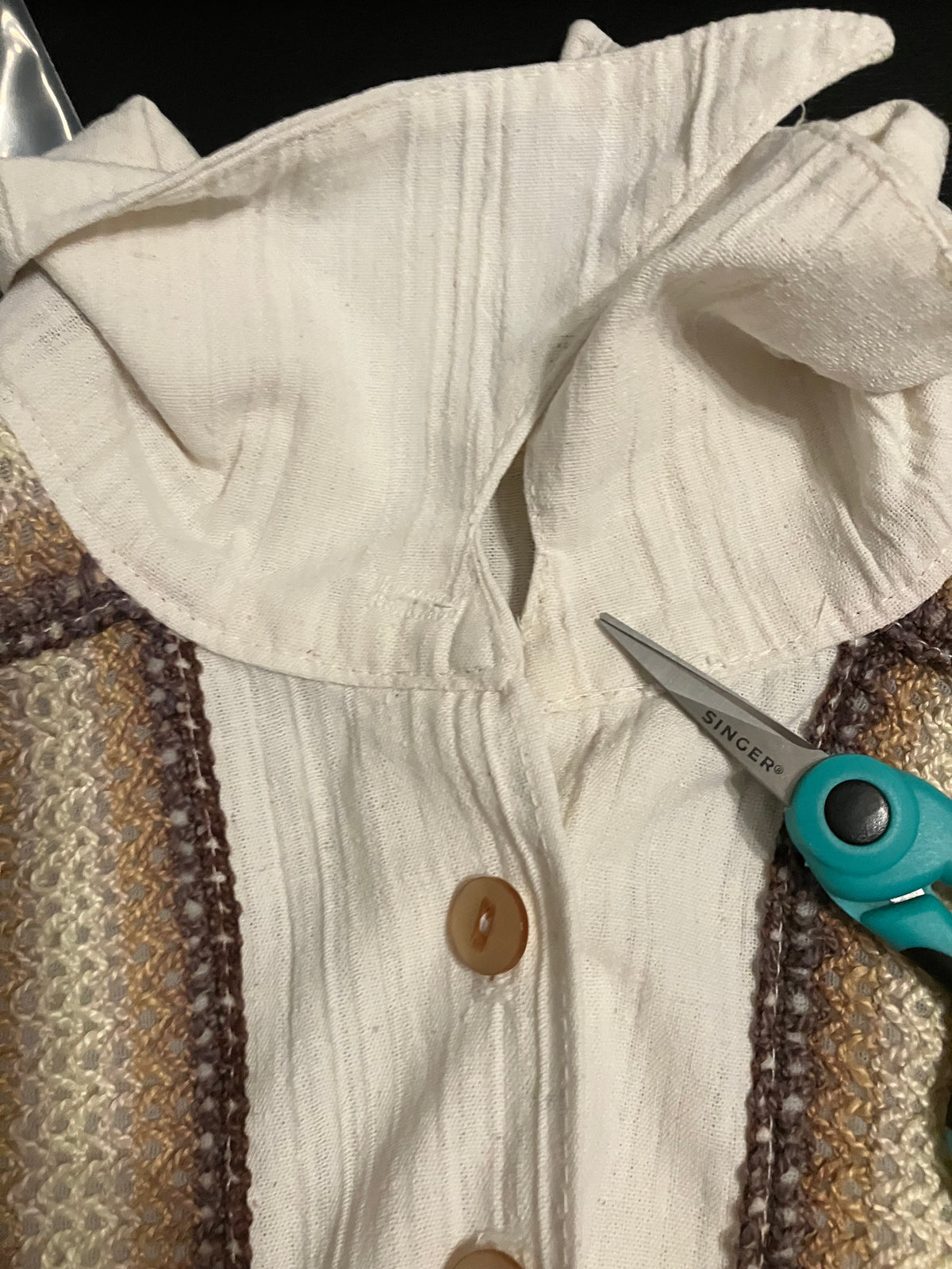 70's Vintage Ivory Beige Brown Stripe Go Go Boho Bohemian Festival Mini Dress