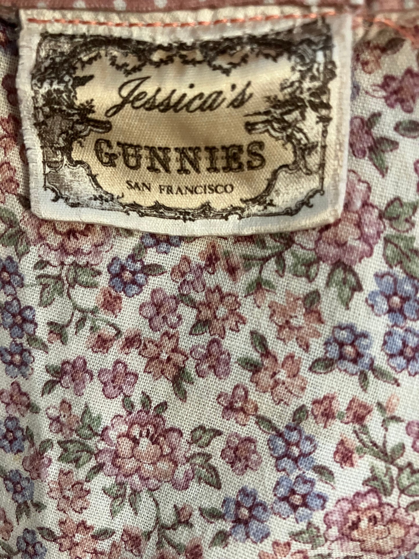 70's Vintage Gunne Sax Jessica's Gunnies Pink Calico Prairie Midi Skirt