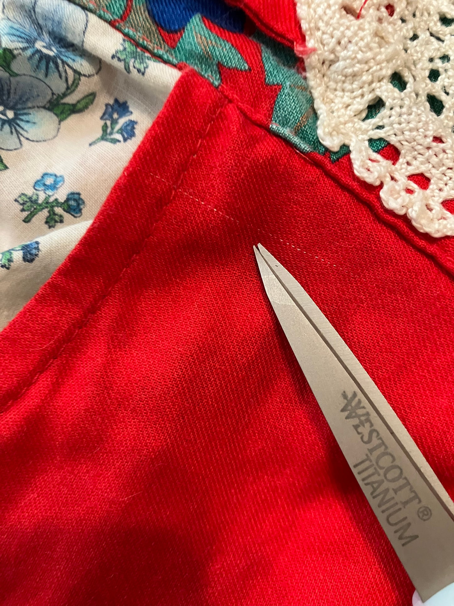 70's Vintage Gunne Sax Jessica's Gunnies Red Rainbow Floral Prairie Maxi Skirt RARE