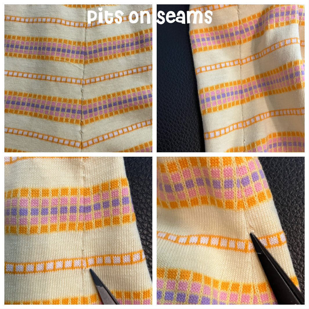 60's Vintage Paraphernalia Youthquake Betsey Johnson Yellow Pink Purple Stripe Romper Mini Jumper Playsuit RARE *FLAWS