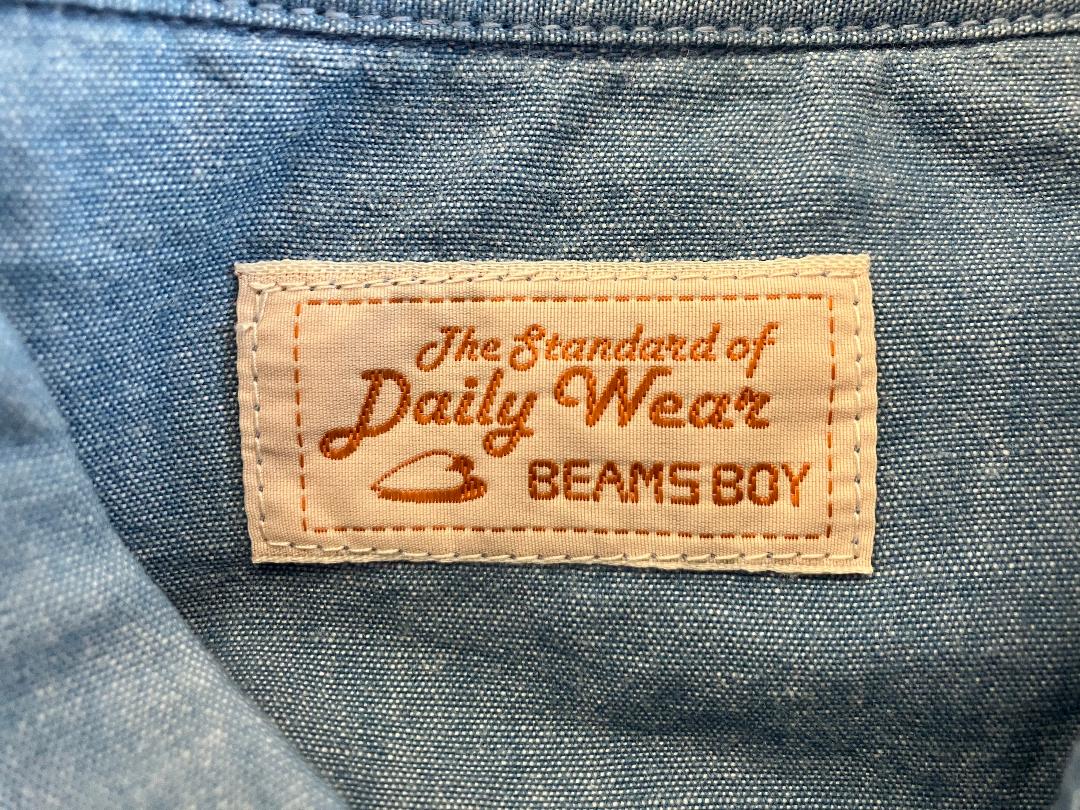 Y2K Vintage Beams Boy Japan x Walt Disney Chambray Denim Western Patchwork Mickey Minnie Mouse Pearl Snap Blouse Top
