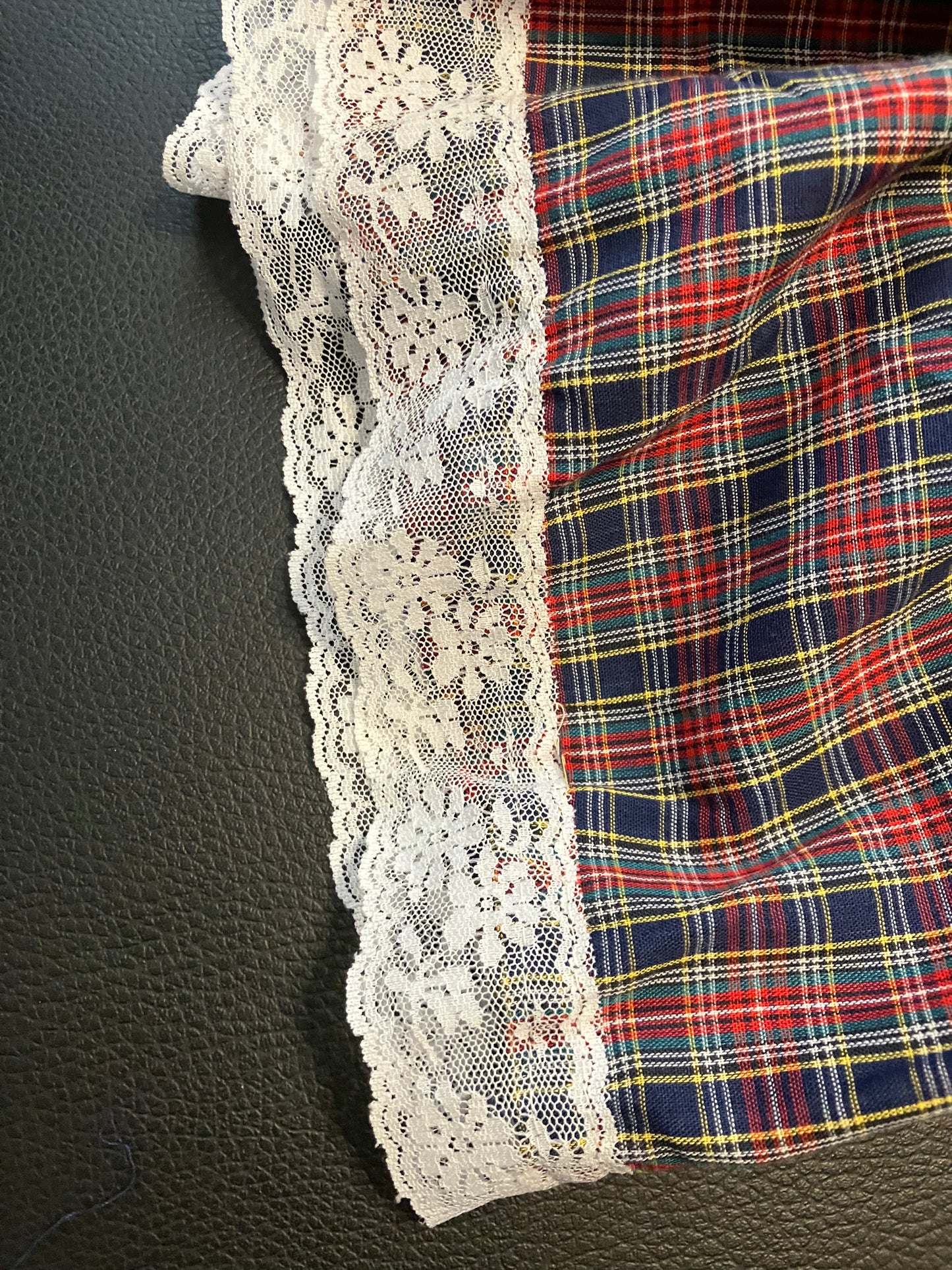 70's Vintage Gunne Sax Red Blue Green Yellow White Purple Tartan Plaid Prairie Midi Sundress Dress 9