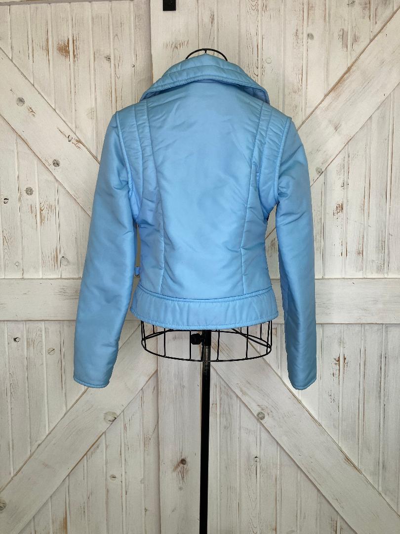 70's Vintage Sunggler Blue Rainbow Ski Snowboard Snow Winter Jacket Coat