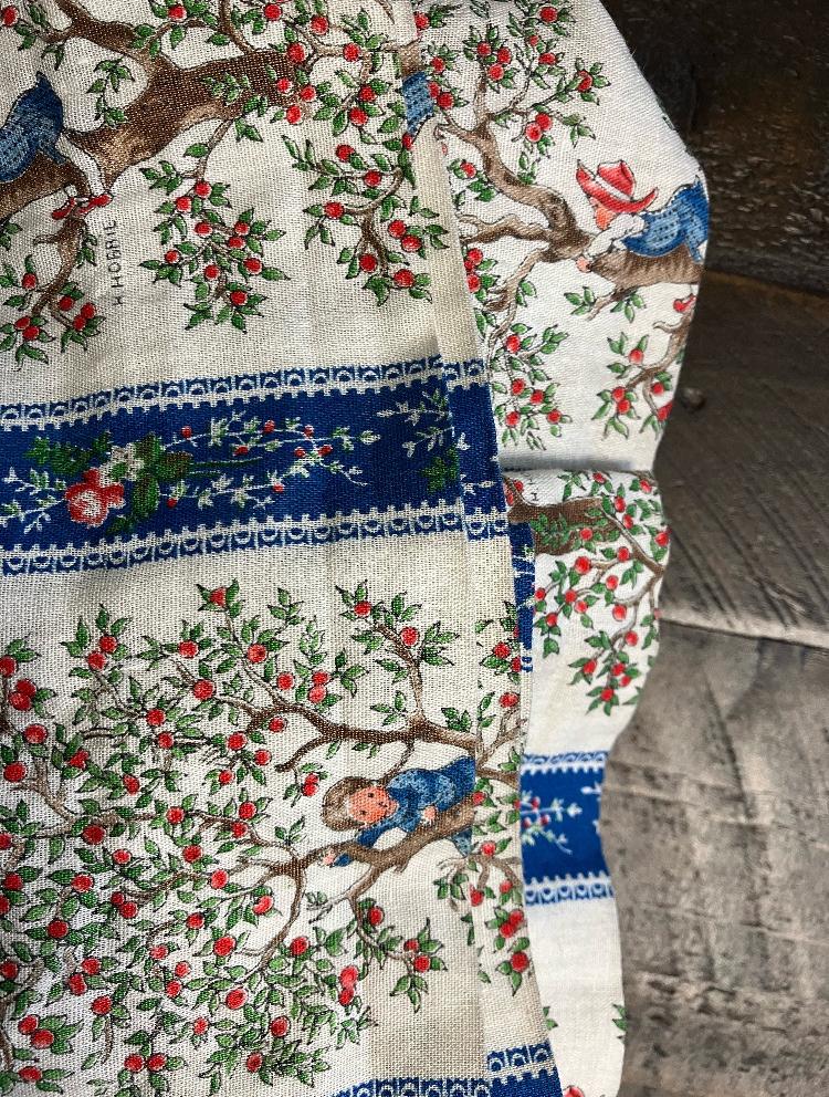 70's Vintage Gunne Sax Black Label Holly Hobby Blue White Red Green Daisy Calico Prairie Western Maxi Dress 9 RARE PRINT