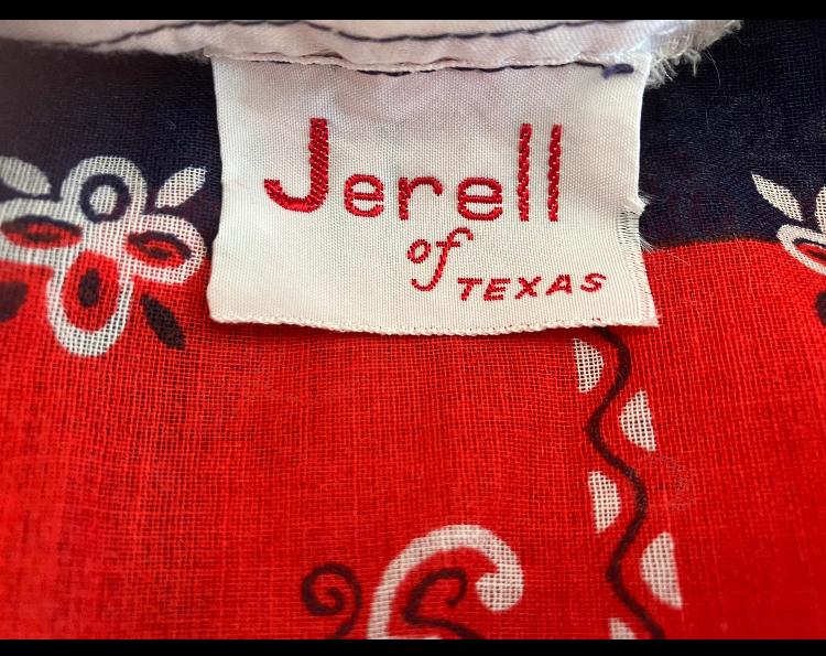 70's Vintage Jerell of Texas Red White Blue Bandana Western Prairie Halter Maxi Sundress Dress