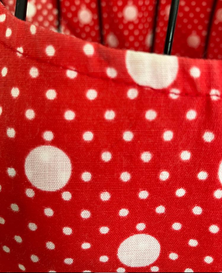 70's Vintage Clancy Jrs California Red White Polka Dot Twiggy Marsha Tank Top Blouse Shirt