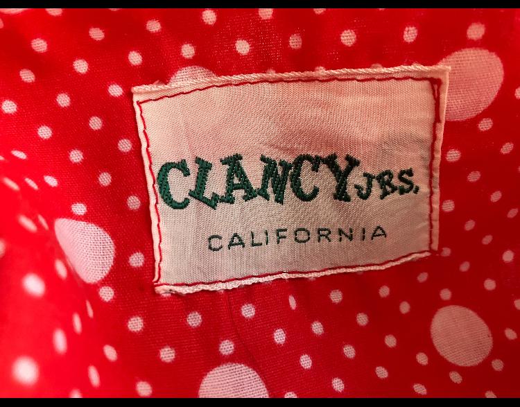 70's Vintage Clancy Jrs California Red White Polka Dot Twiggy Marsha Tank Top Blouse Shirt